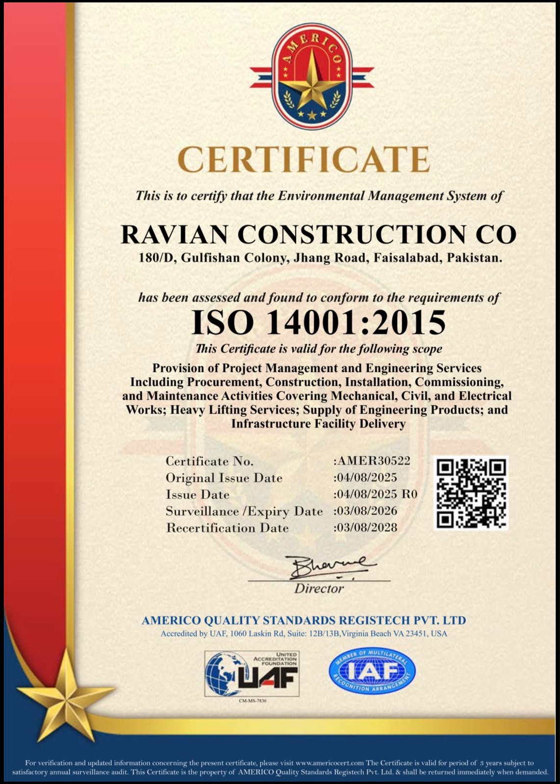 Certificate 2015