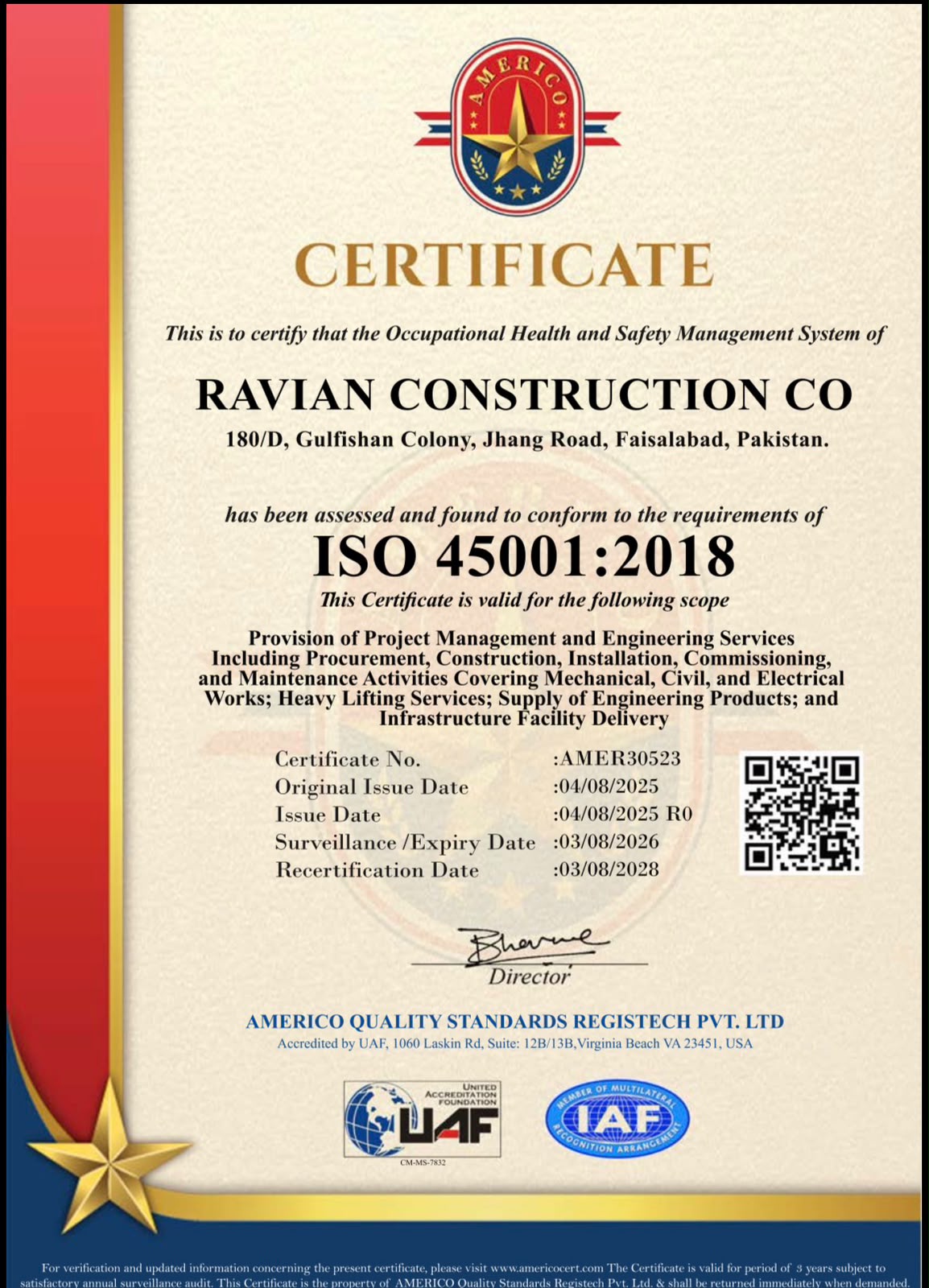 Certificate 2018